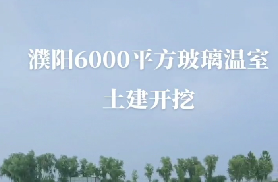 濮陽6000平（píng）米玻璃溫室土建（jiàn）開（kāi）挖 